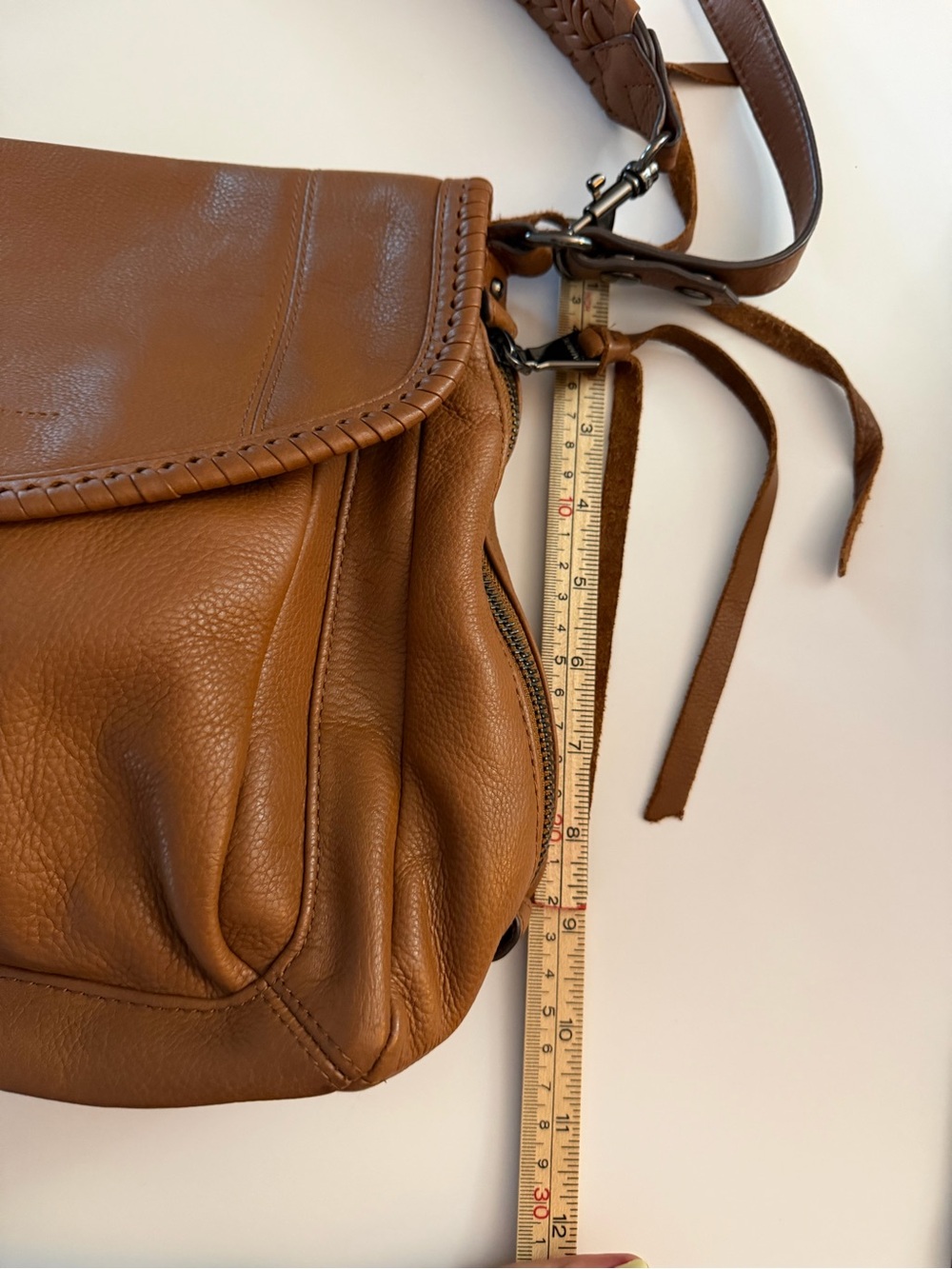 Aimee Kestenberg Brown Leather Convertible Shoulder Crossbody Bag - Picture 9 of 12